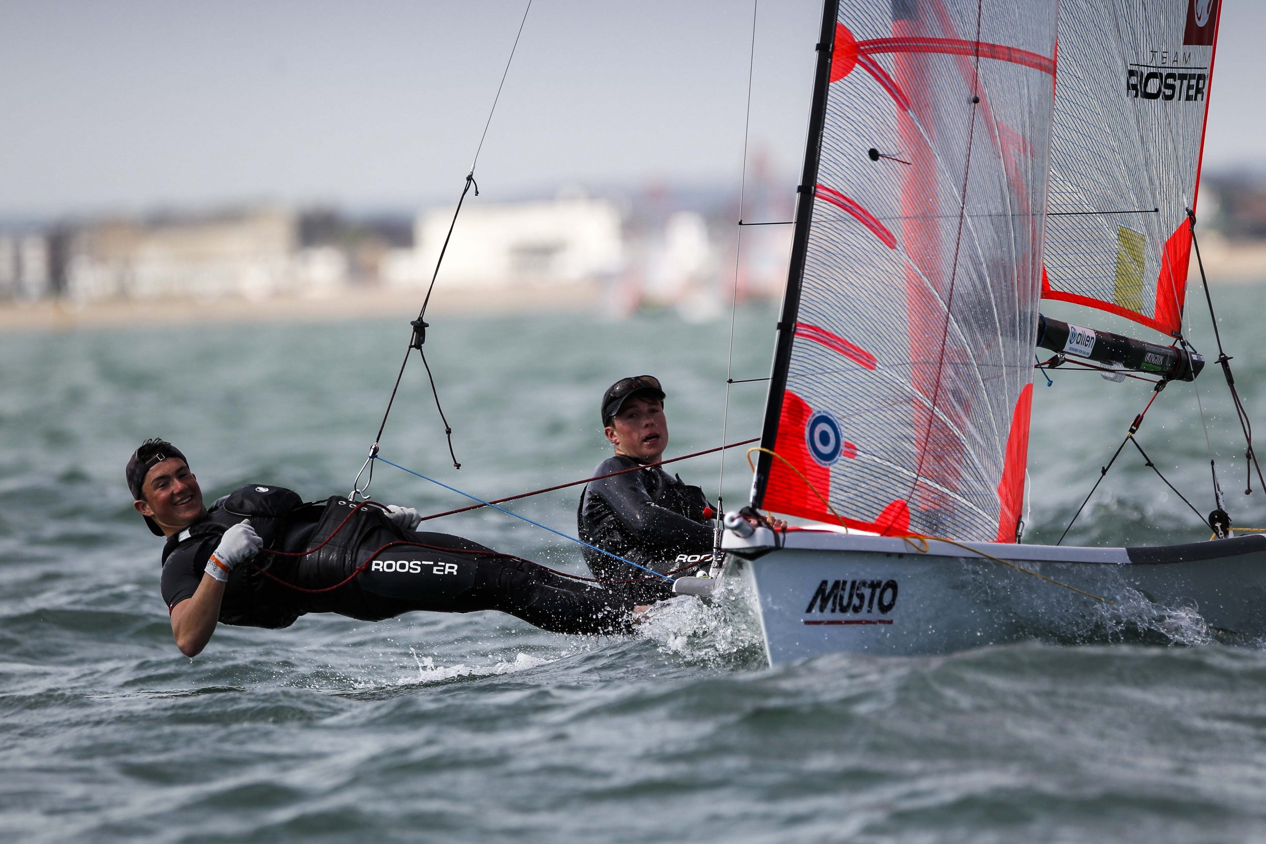 29er skiff being sailed by team allen sailors.