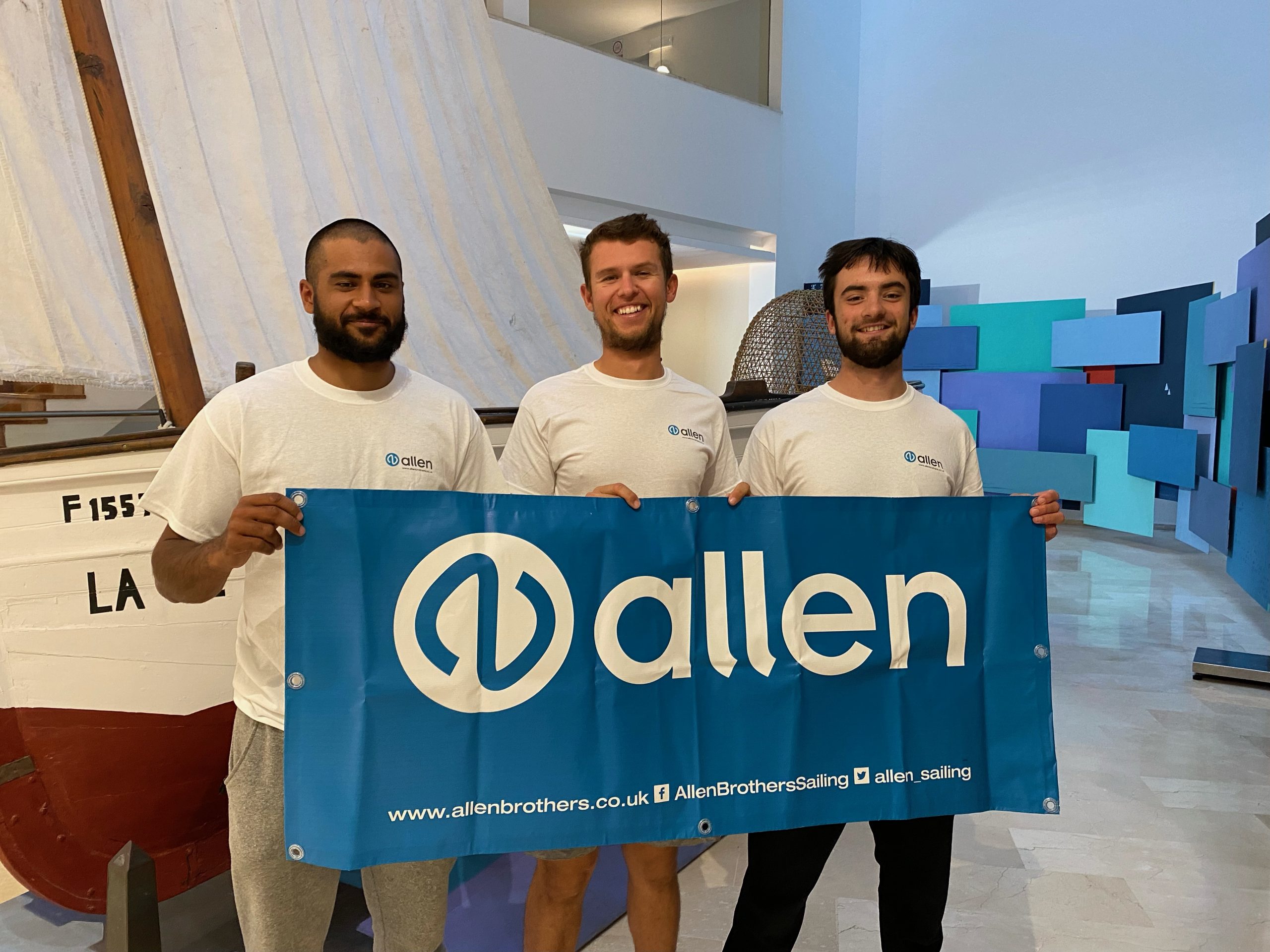 candaian sailing team holding allen branding