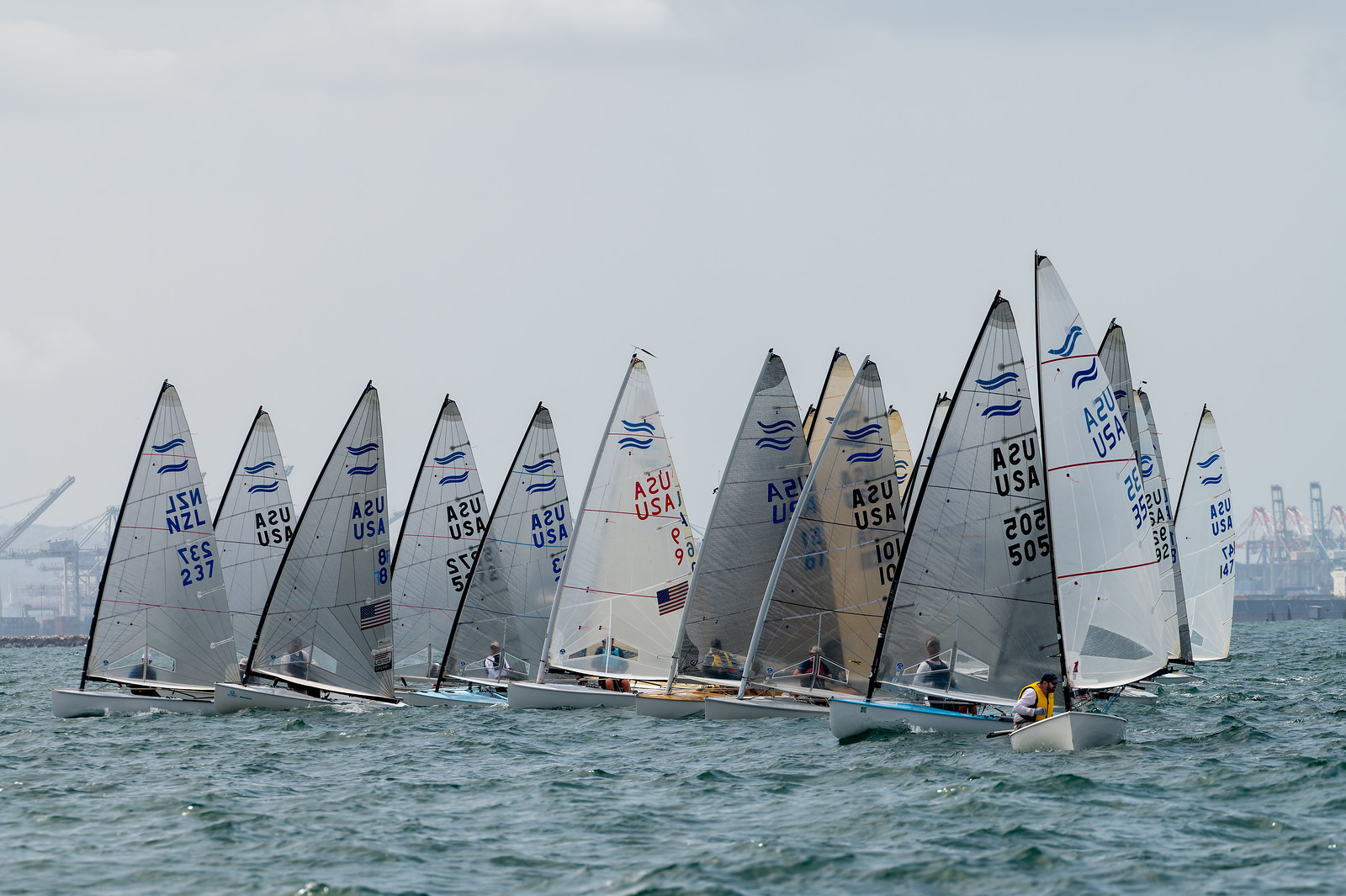 Finn US Nationals Start line sponsored by allen